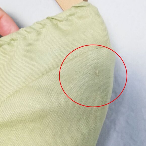 Babaton Aritzia Hadwyn Sweetheart Cropped Smocked Blouse Top Pistachio Green XS - Picture 13 of 14